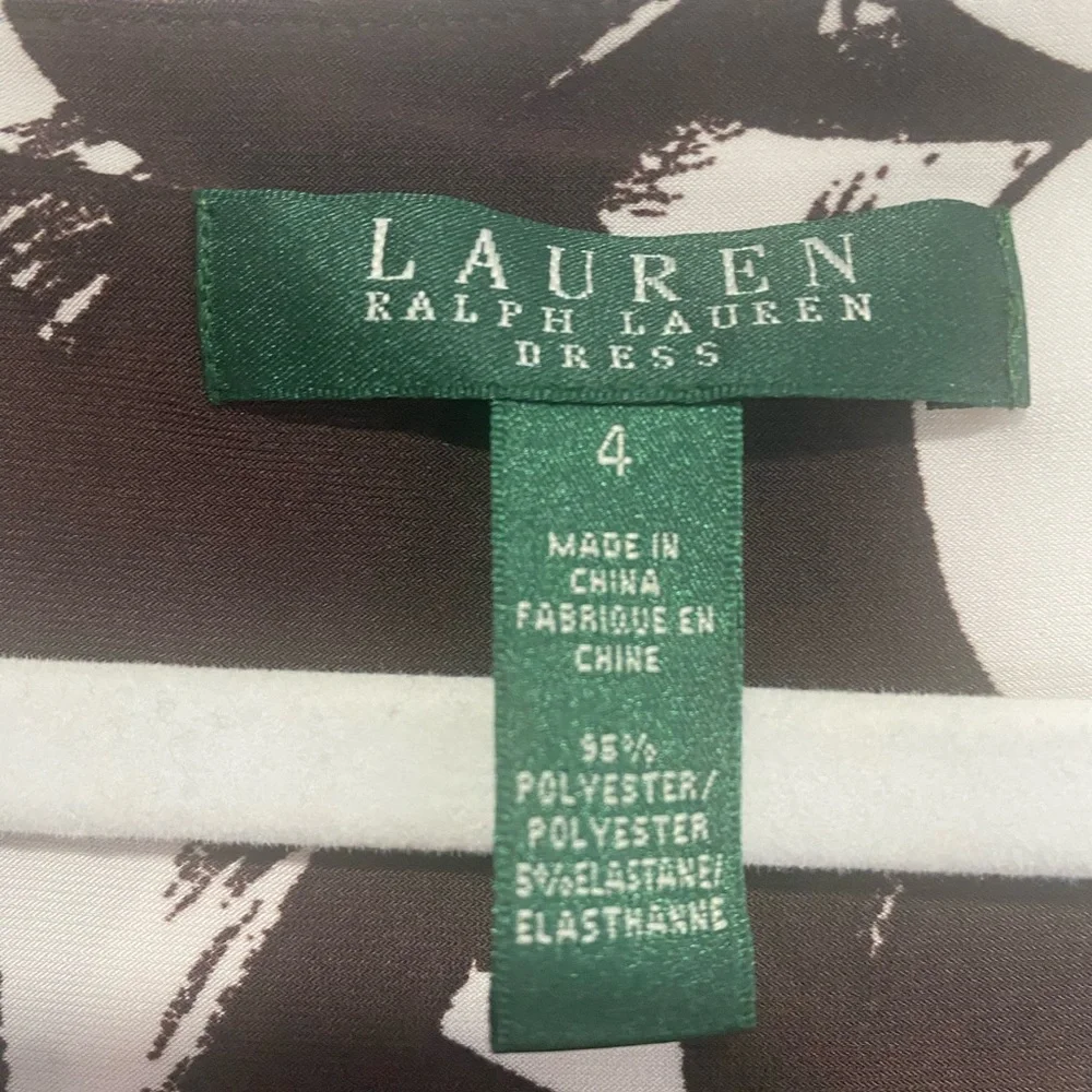 Lauren Ralph Lauren Body Con Dress Brown and Beige Size 4 - Picture 3 of 13